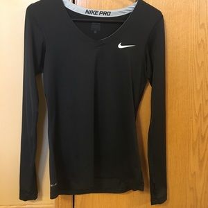 Nike pro women’s black long sleeve dri fit